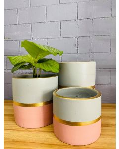 Export Quality Clay Pots (S/M/L) - Gray, Gold, Pink