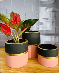 Export Quality Clay Pots (S/M/L) - Black, Gold, Pink