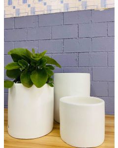 Export Quality Clay Pots (S/M/L) - White Solid Color