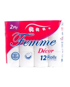 Femme Bathroom Tissue 2 Ply 300 sheets 12 rolls