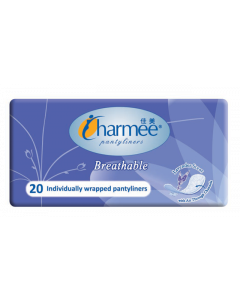 Charmee Panty Liner Breathable - Lavender 20pcs