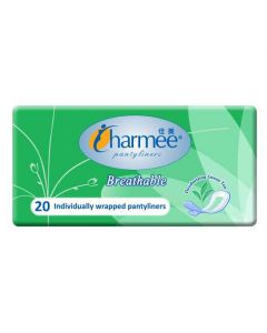 Charmee Pantyliner Breathable - Deodorizing Green Tea 20pcs