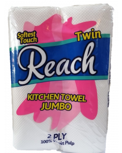 Reach Kitchen Towel Jumbo Twin 2Ply 2 Rolls
