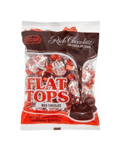 Ricoa Flat Tops Milk Chocolate 150g (30pcs)
